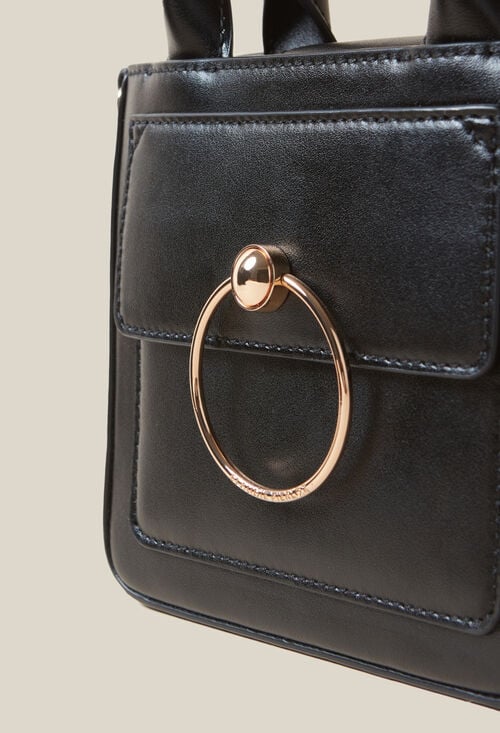 Claudie Mini Sac Anouck Cuir Lisse Chaîne Pour Femme