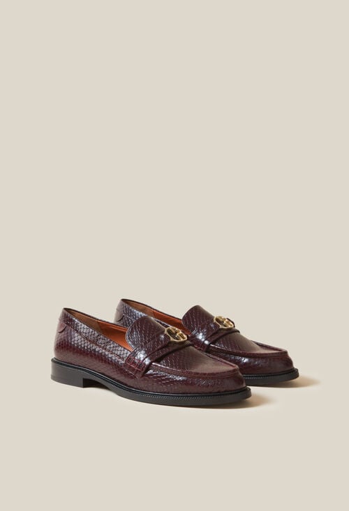 Claudie Mocassins Effet Serpent Boucle CP Pour Femme