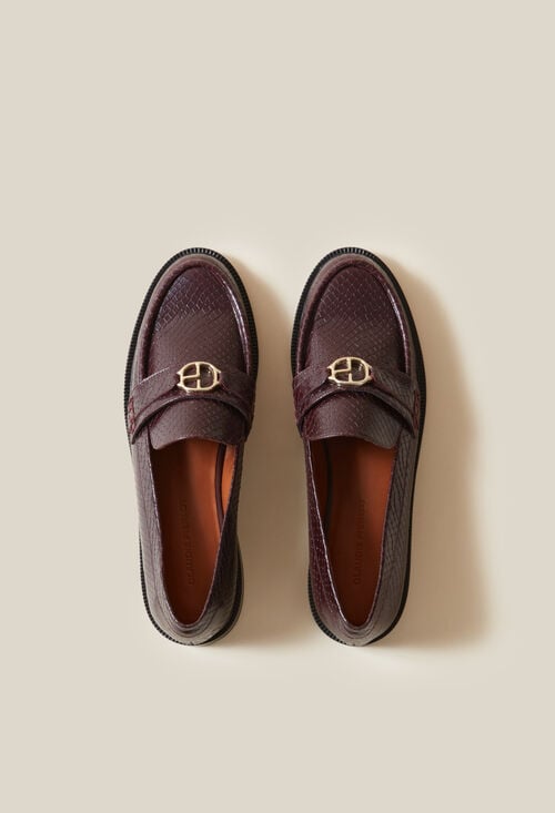 Claudie Mocassins Effet Serpent Boucle CP Pour Femme
