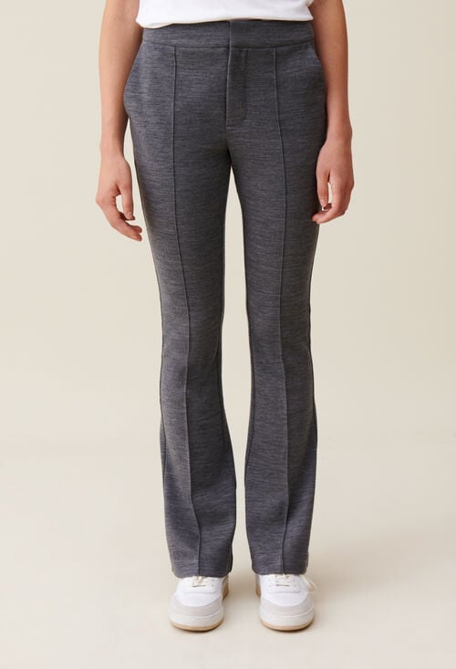 claudie Pantalon flare près du corps gris pour femme