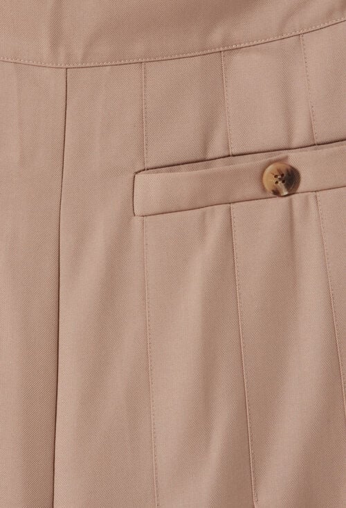 Claudie Pantalon Plissé Taille Haute évasé Pour Femme