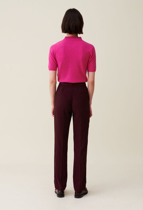 Claudie Pantalon Tailleur Coupe Cigarette Pour Femme