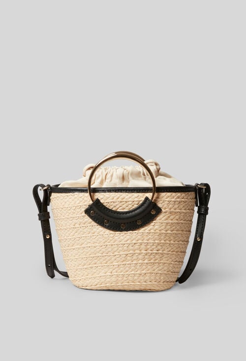 Claudie Petit Sac Panier Tressé Et Anneau Pour Femme