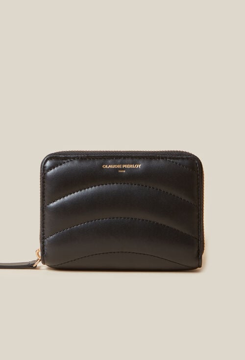 Claudie Portefeuille Alba Cuir Matelassé Pour Femme