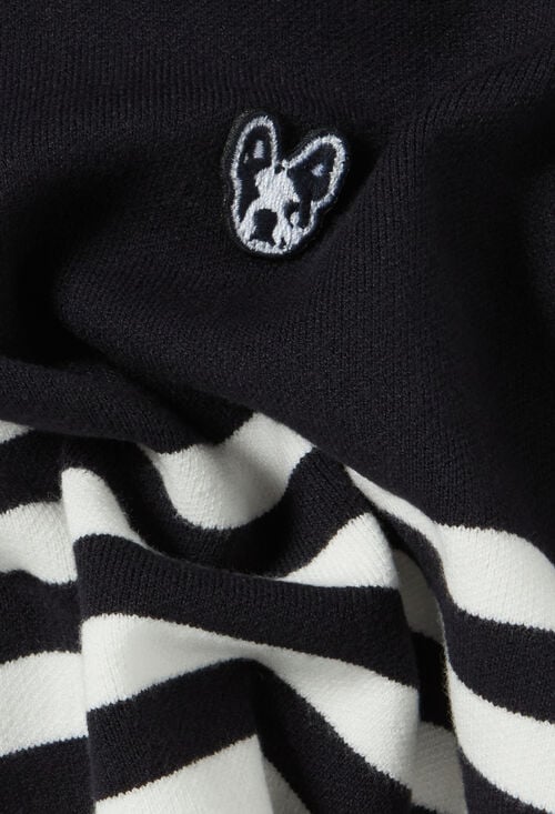 Claudie Pull Jean Toto Rayé Sans Manches Pour Femme