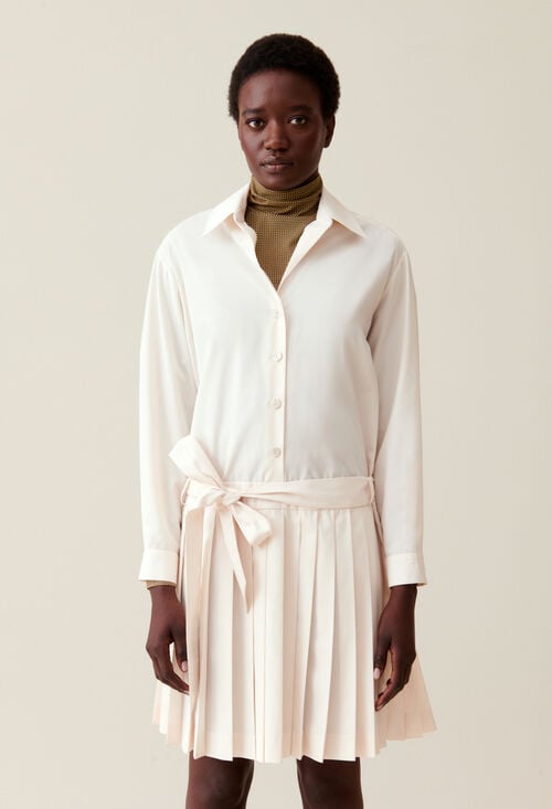 Claudie Robe Chemise Ceinturée Boutonnée Pour Femme