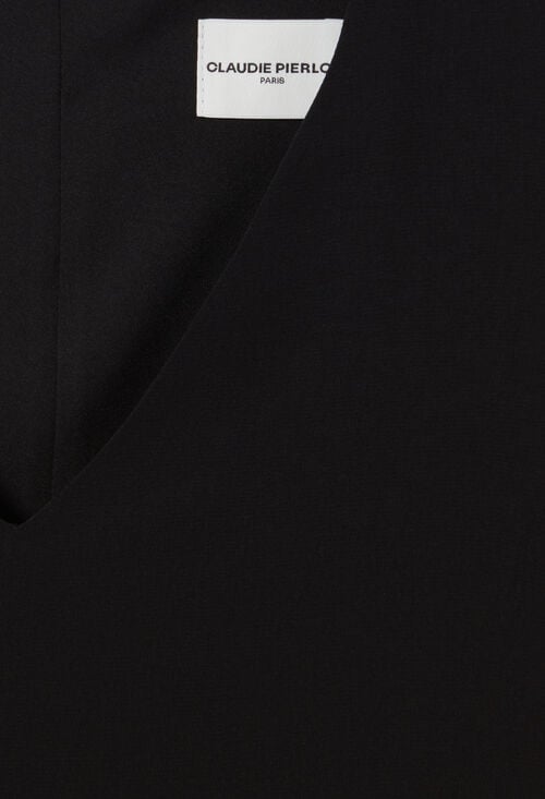 Claudie Robe Courte Fluide Babydoll Noir Pour Femme