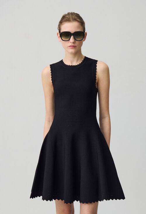 Claudie Robe Courte Patineuse Fine Maille Pour Femme