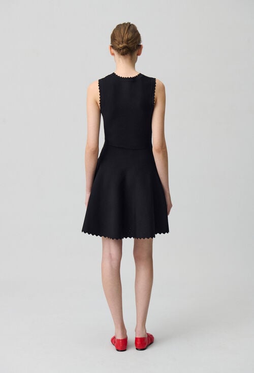 Claudie Robe Courte Patineuse Fine Maille Pour Femme