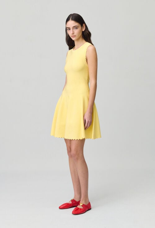 claudie Robe courte patineuse fine maille pour femme