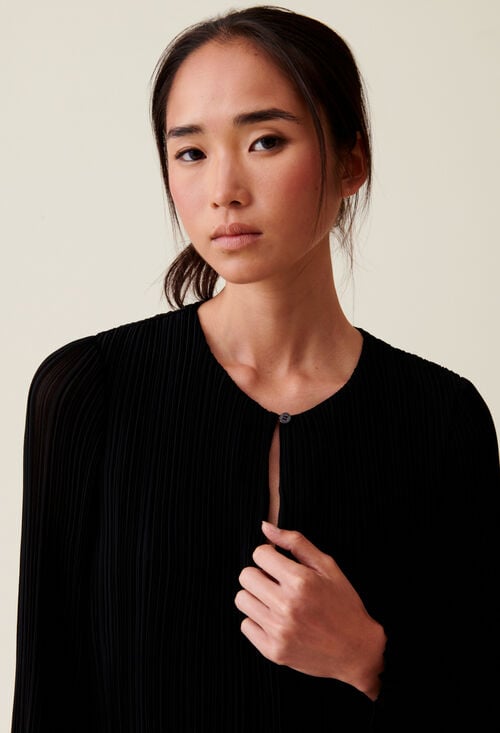 Claudie Robe Courte Plissée Manches Longues Pour Femme