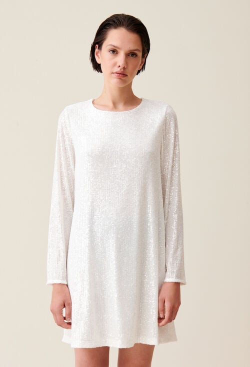 Claudie Robe Courte Rififi Sequins écrue Pour Femme