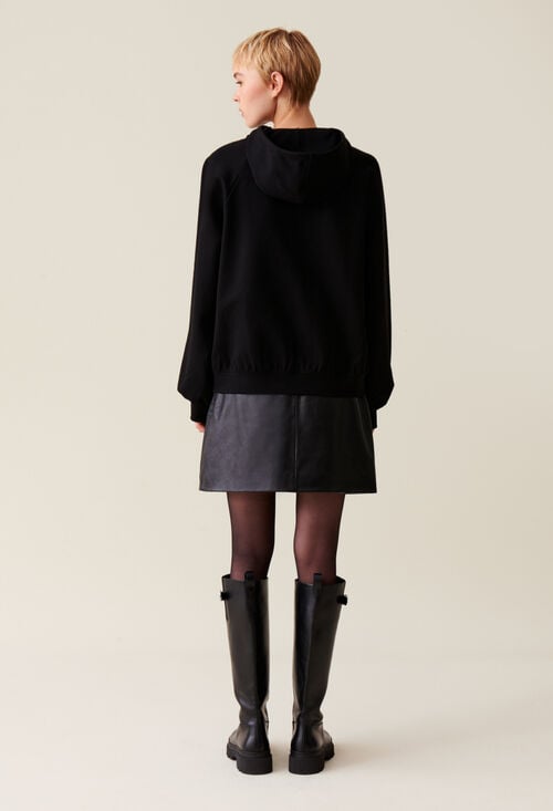 Claudie Sweatshirt Capuche Oversize Noir Pour Femme