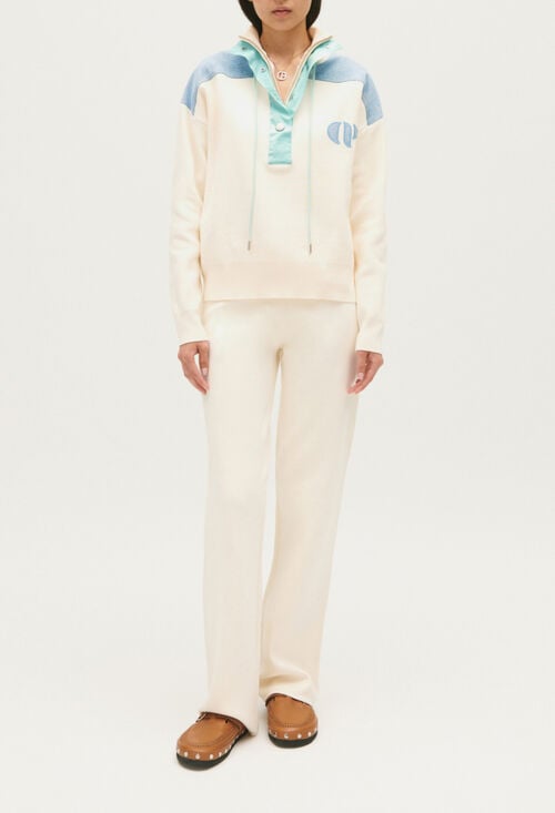 claudie Sweatshirt Minimum col camionneur écru pour femme