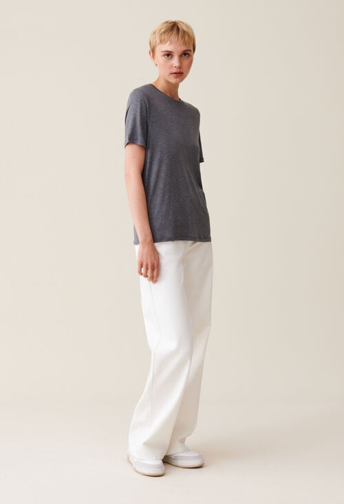 claudie T-shirt manches courtes brodé CP pour femme