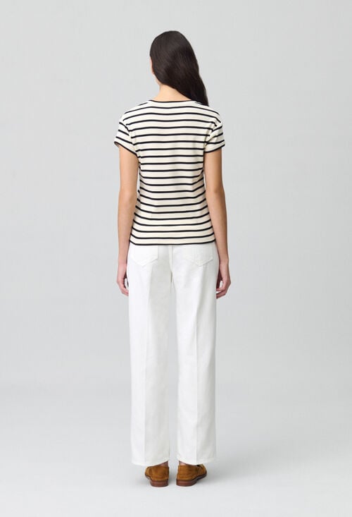 Claudie T-shirt Manches Courtes Marinière Pour Femme