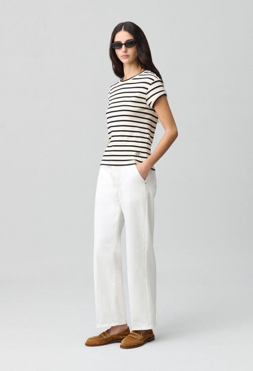 claudie T-shirt manches courtes marinière pour femme