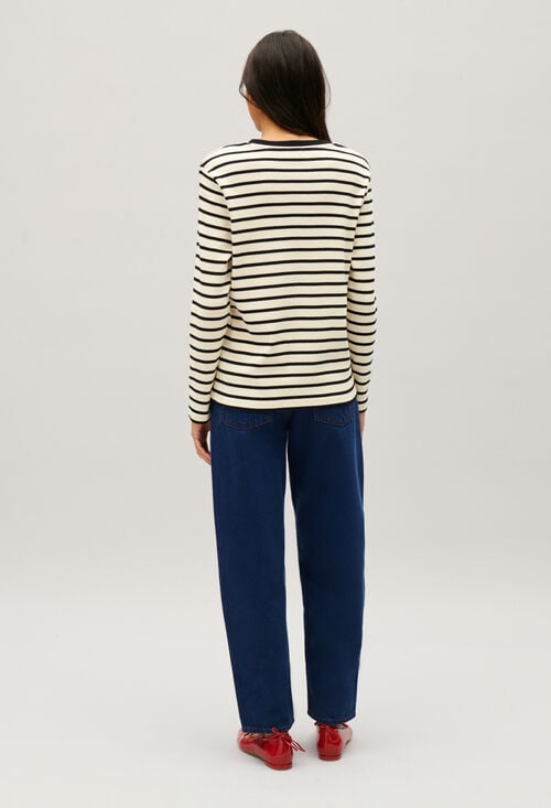 Claudie Tee-shirt Marinière Jean Toto Bicolore Pour Femme