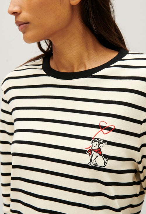 claudie Tee-shirt marinière Jean Toto bicolore pour femme