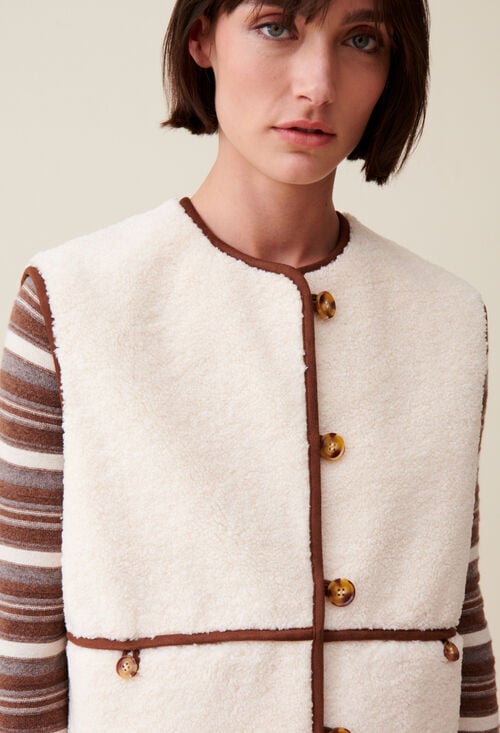 Claudie Veste Fausse Fourrure Sans Manches Pour Femme