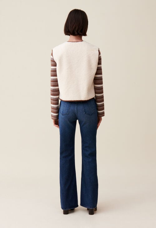 Claudie Veste Fausse Fourrure Sans Manches Pour Femme