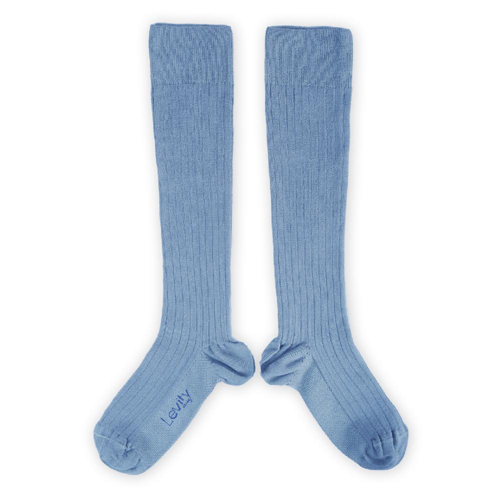 collégien Adrien - Chaussettes énergisantes Lévity en fil d'Ecosse - Bleu Azur