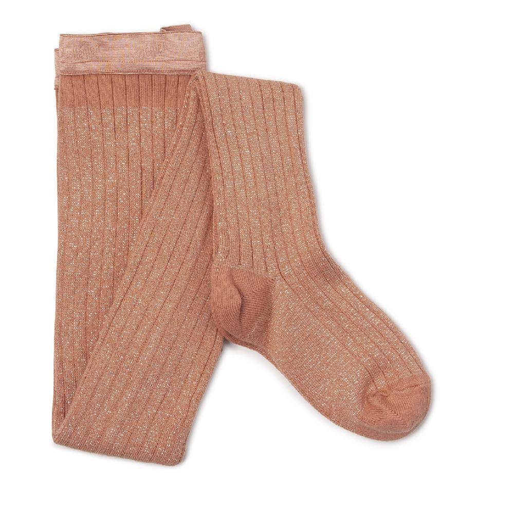 collégien Amélie - Collants à côtes brillant - Bois de Rose collégien Amélie - Collants à côtes brillant - Bois de Rose