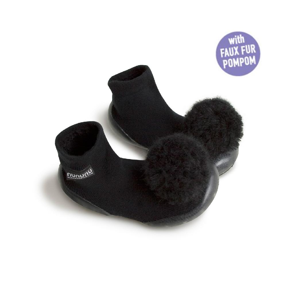 collégien Black Pompon - Chaussons Collégien x Nununu