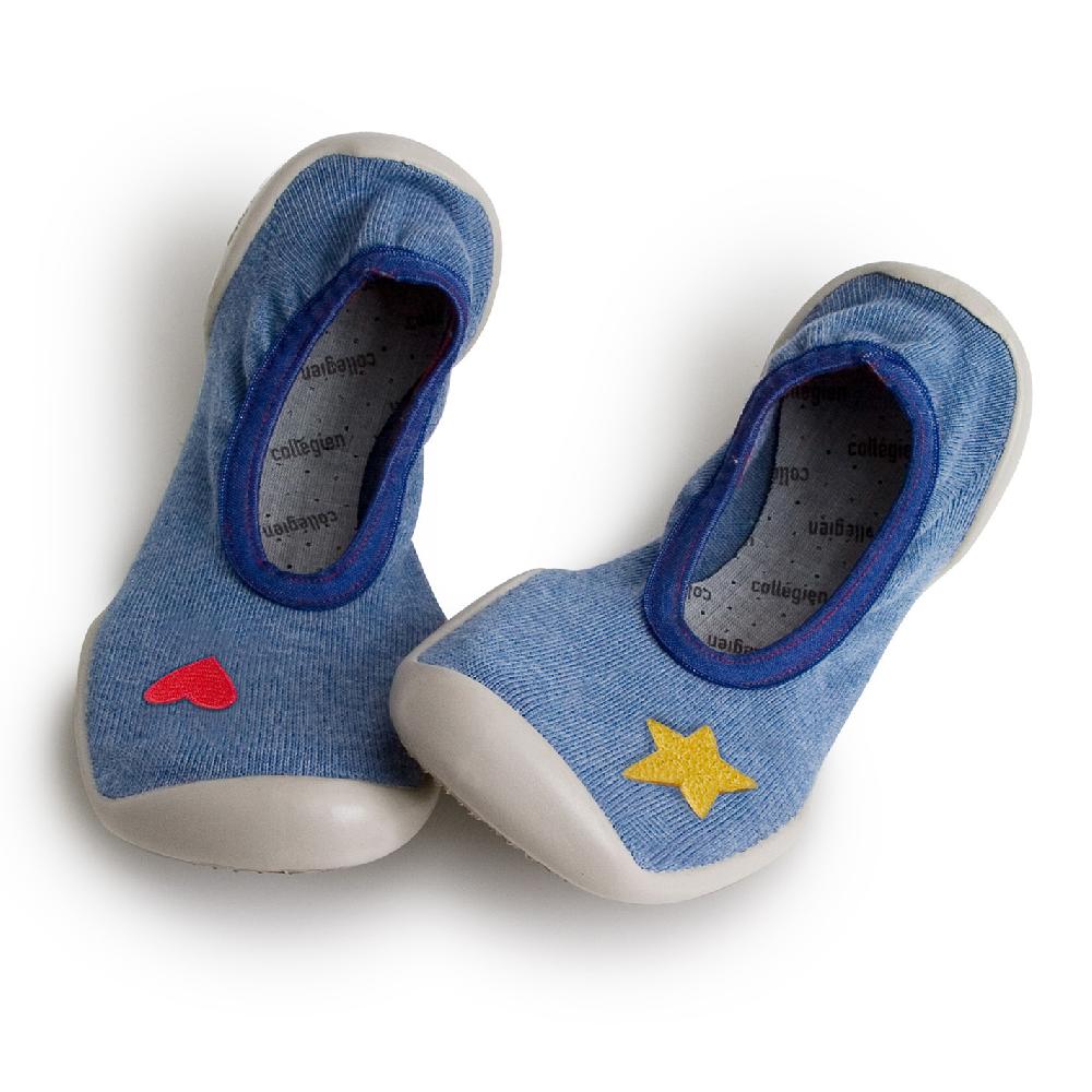 collégien Blue Jeans avec coeur et étoile - Ballerines