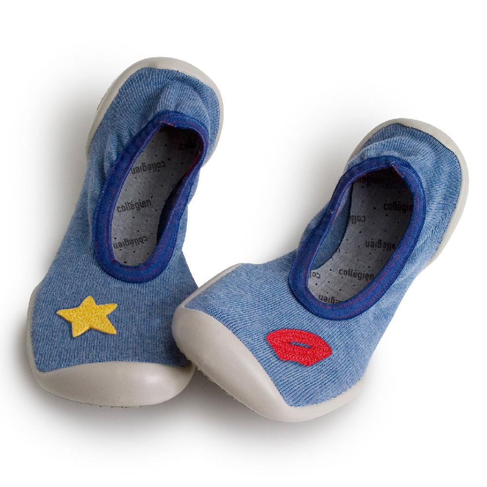 collégien Blue Jeans avec étoile et bouche - Ballerines