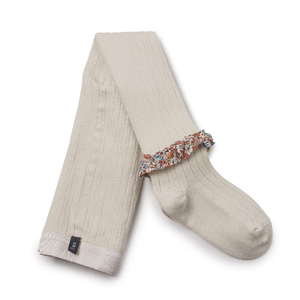 collégien Clémence - Collants à côtes avec Liberty - Doux Agneaux collégien Clémence - Collants à côtes avec Liberty - Doux Agneaux