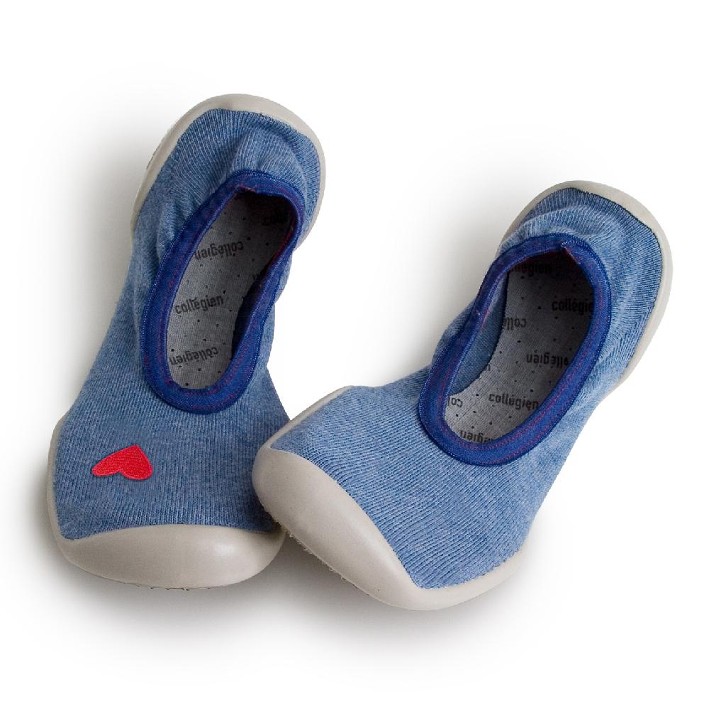 collégien Blue Jeans avec coeur - Ballerines