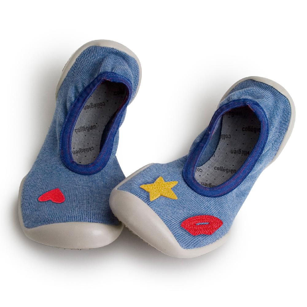 collégien Blue Jeans avec coeur étoile et bouche