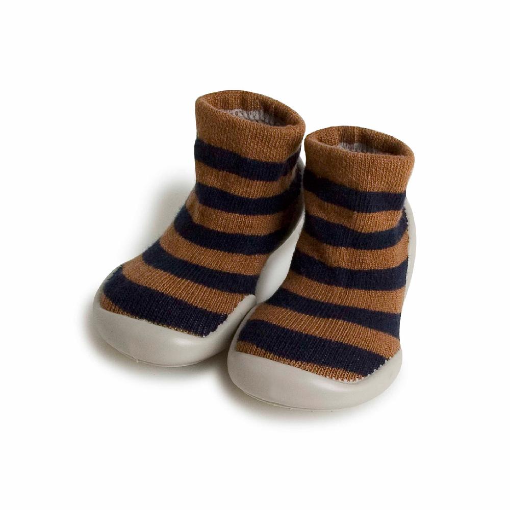 collégien Chocolatine - Chaussons cachemire et laine