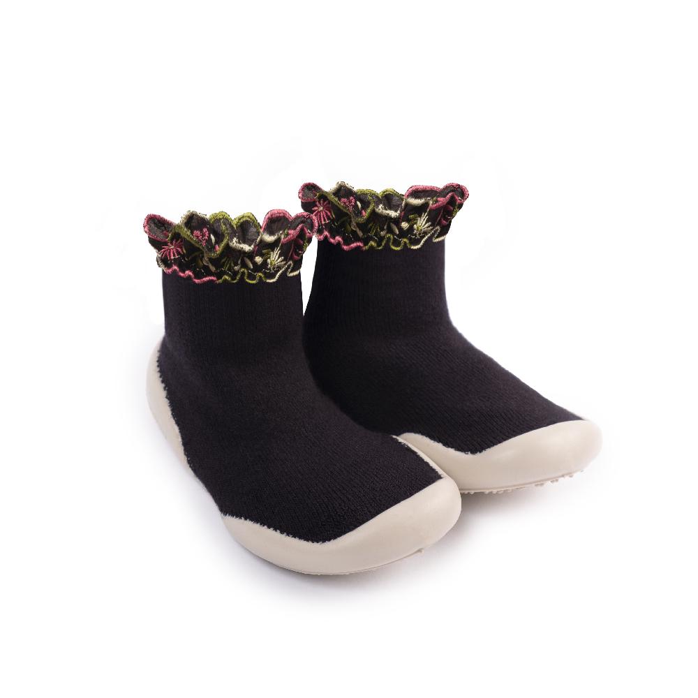 collégien Marguerite Noir de Charbon - Chaussons