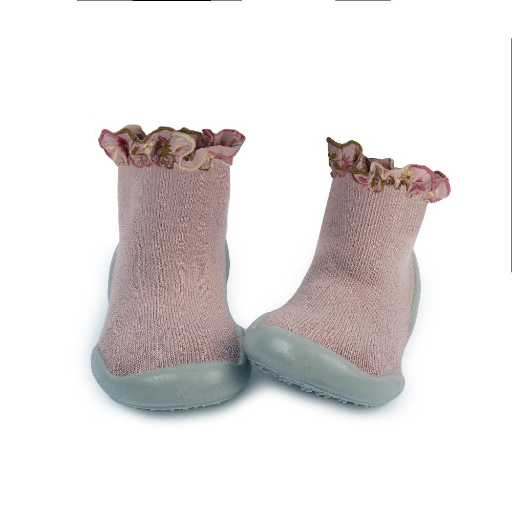 collégien Marguerite Vieux Rose - Chaussons