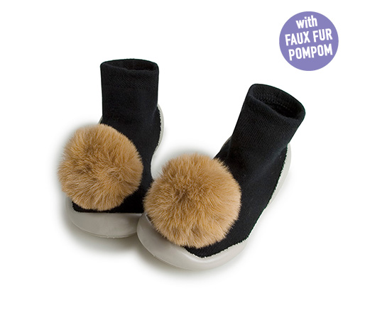 collégien Pompons Petite Taupe - Chaussons