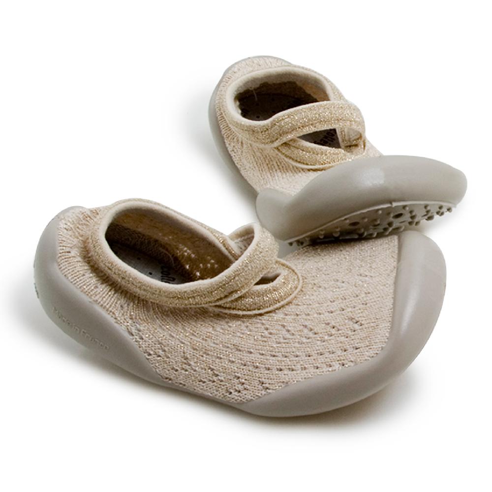 collégien Sable doré à bride - Ballerines