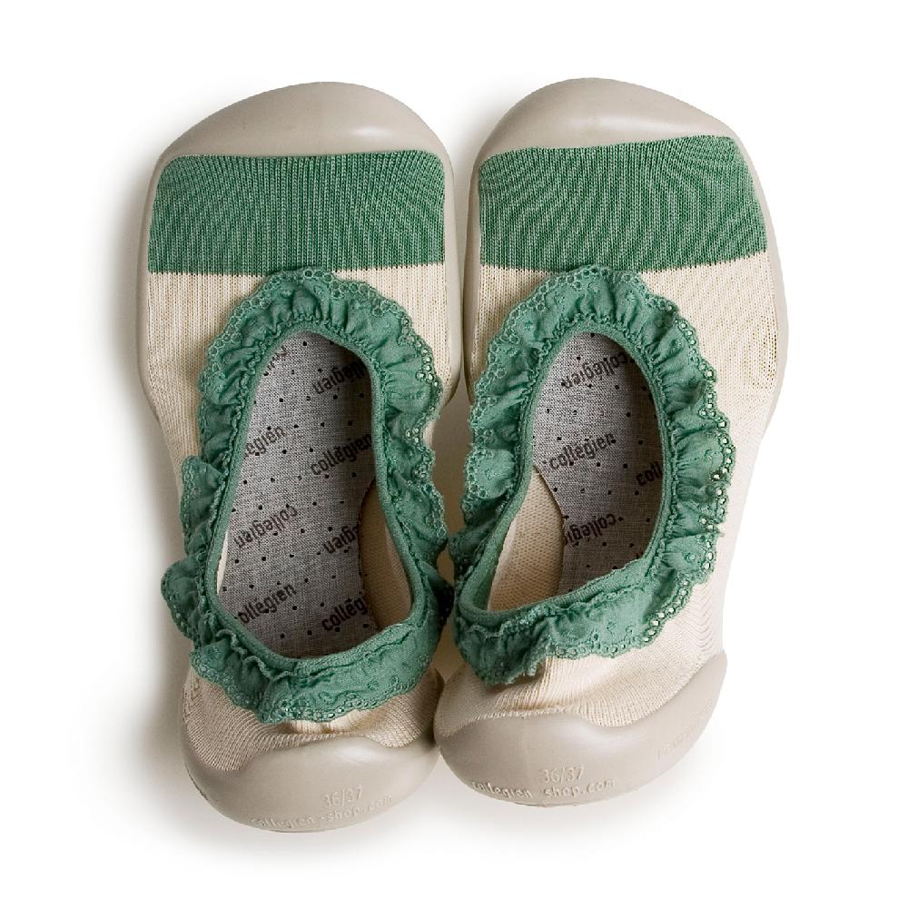 collégien Vagues avec broderie anglaise - Ballerines