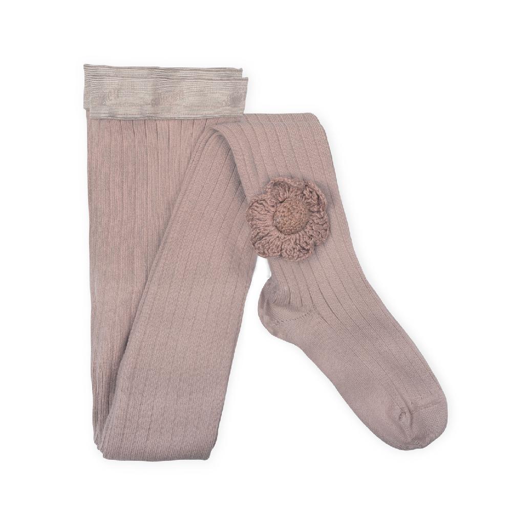 collégien Floriane - Collants avec fleur crochet - Vieux Rose collégien Floriane - Collants avec fleur crochet - Vieux Rose