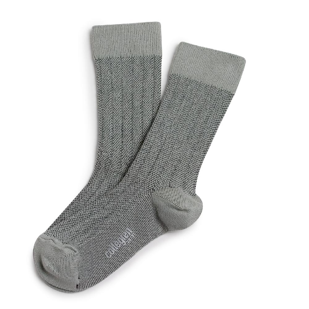 collégien Grain de Caviar - Chaussettes à côtes rétro - Aigue Marine collégien Grain de Caviar - Chaussettes à côtes rétro - Aigue Marine