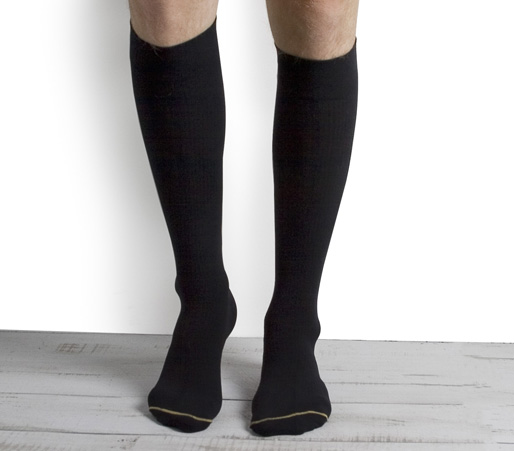 collégien Gustave - Chaussettes énergisantes à côtes Lévity en polyamide - Noir