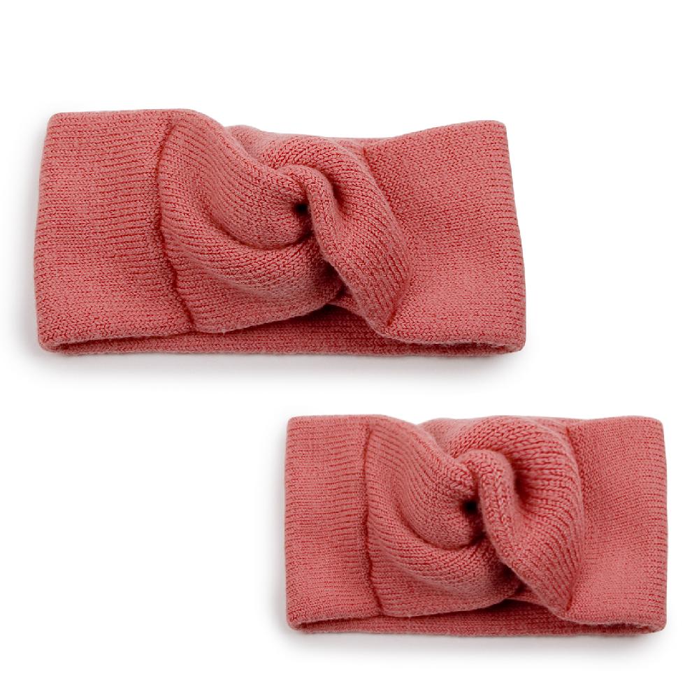 collégien Laure - Bandeau en laine Mérinos - Rose Litchi