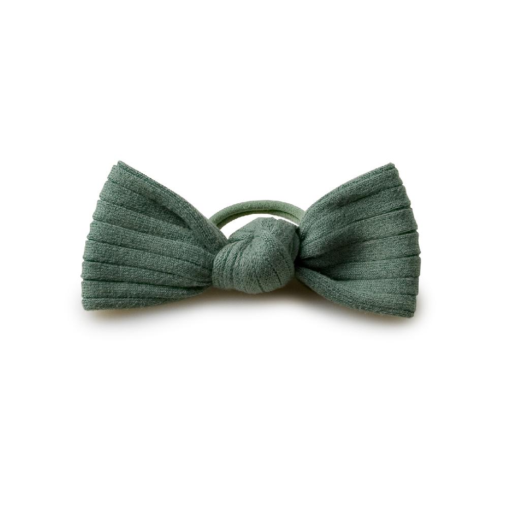 collégien Léa - Noeud élastique pour cheveux upcyclé - Céladon