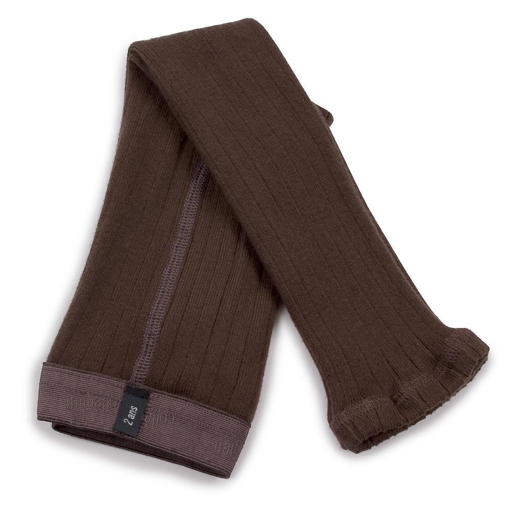 collégien Maxence - Collants à côtes sans pieds - Chocolat au lait collégien Maxence - Collants à côtes sans pieds - Chocolat au lait