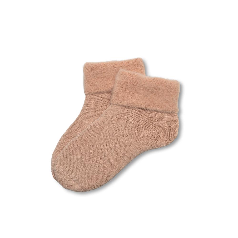 collégien Nuage - Chaussettes à revers en polaire chaude et duveteuse - Vieux Rose