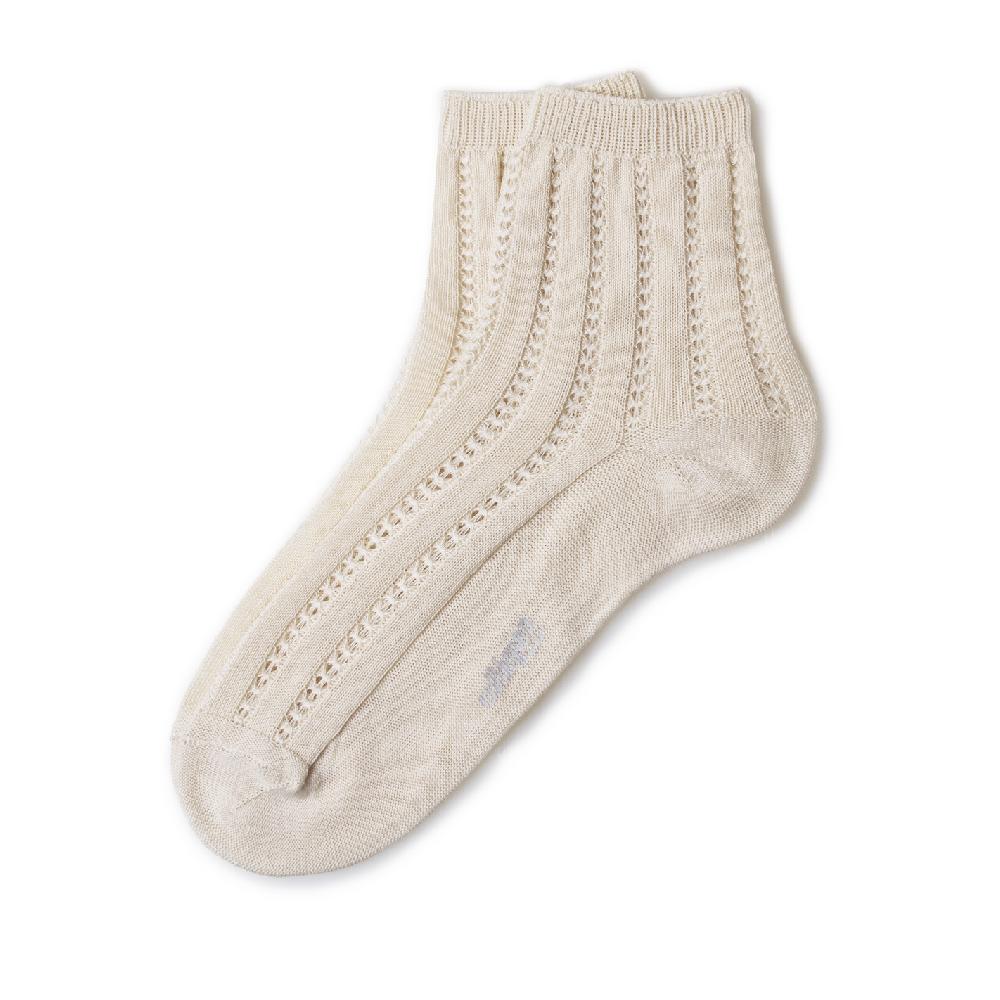 collégien Raphaëlle - Chaussettes courtes fil d'Ecosse maille crochet - Doux Agneaux