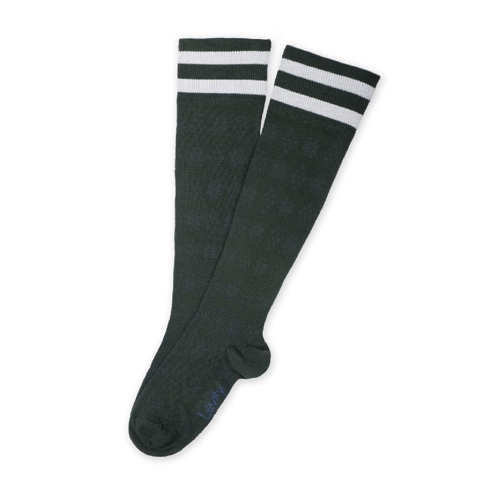 collégien Simone - Chaussettes hautes énergisantes Lévity ajourées à rayures sport - Vert Forêt