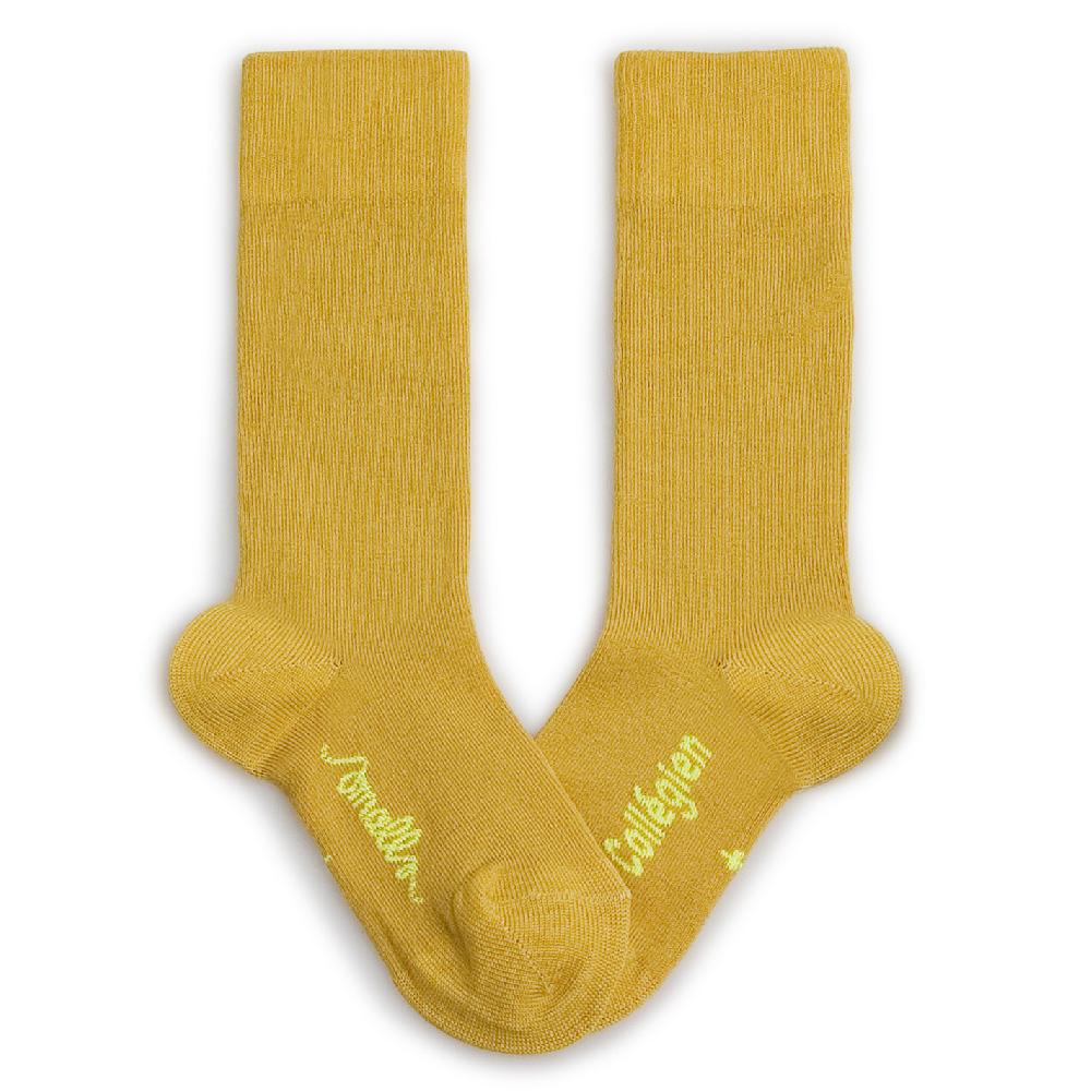 collégien Smalls x Collégien - Chaussettes hautes en laine Mérinos - Mustard