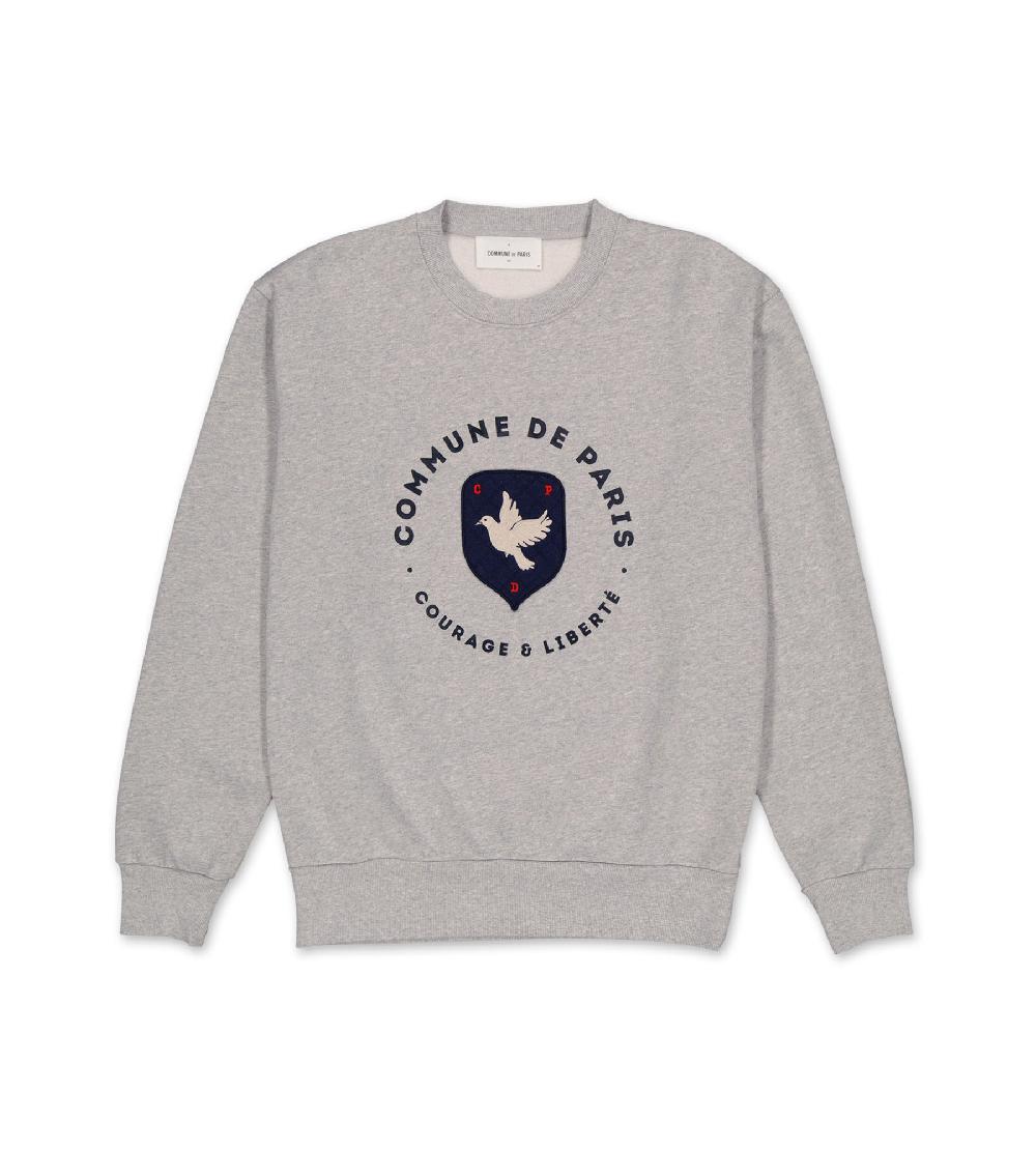 commune de paris Sweatshirt Blason gris chiné